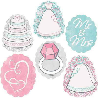 Wedding Stickers Assorted Designs Pack of 24 Party Supplies