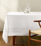 Dea Linen Embroidered Scroll Tablecloth 170cm x 270cm - British product