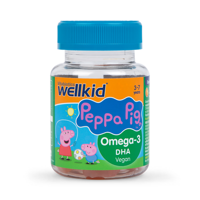 Vitabiotics Wellkid Peppa Pig Omega 3 Orange Flavour Soft Jellies 30 Pack