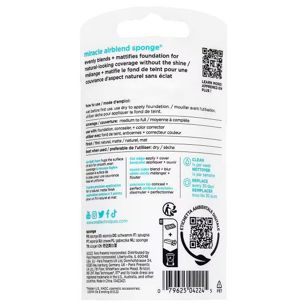 Real Techniques Miracle Airblend Sponge - British product