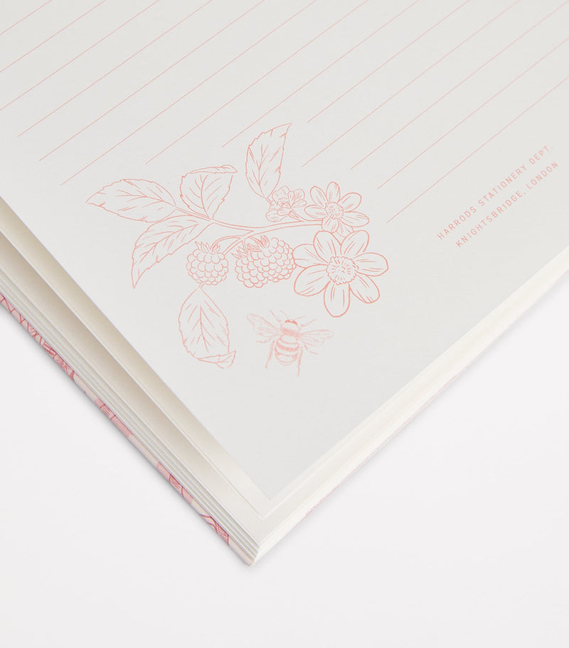 Harrods toile A5 notebook, UK version