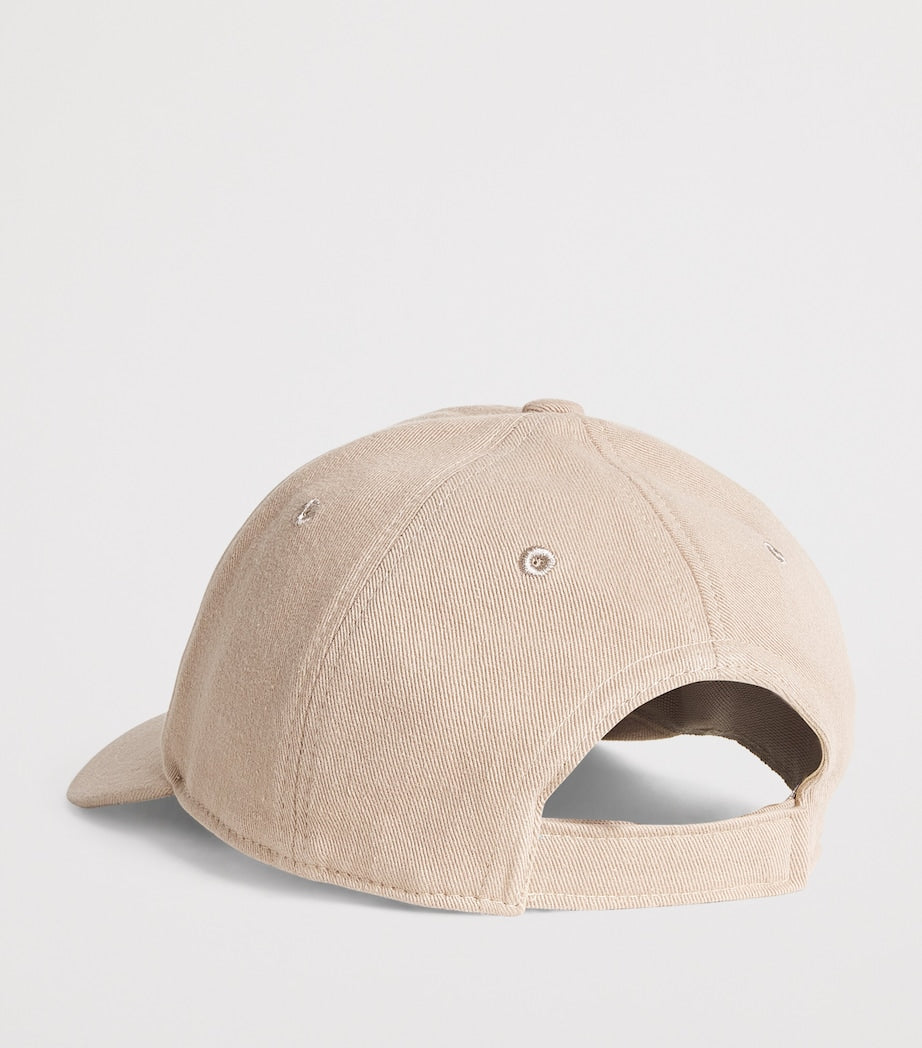 Emporio Armani kids cotton baseball cap with embroidered logo - British product