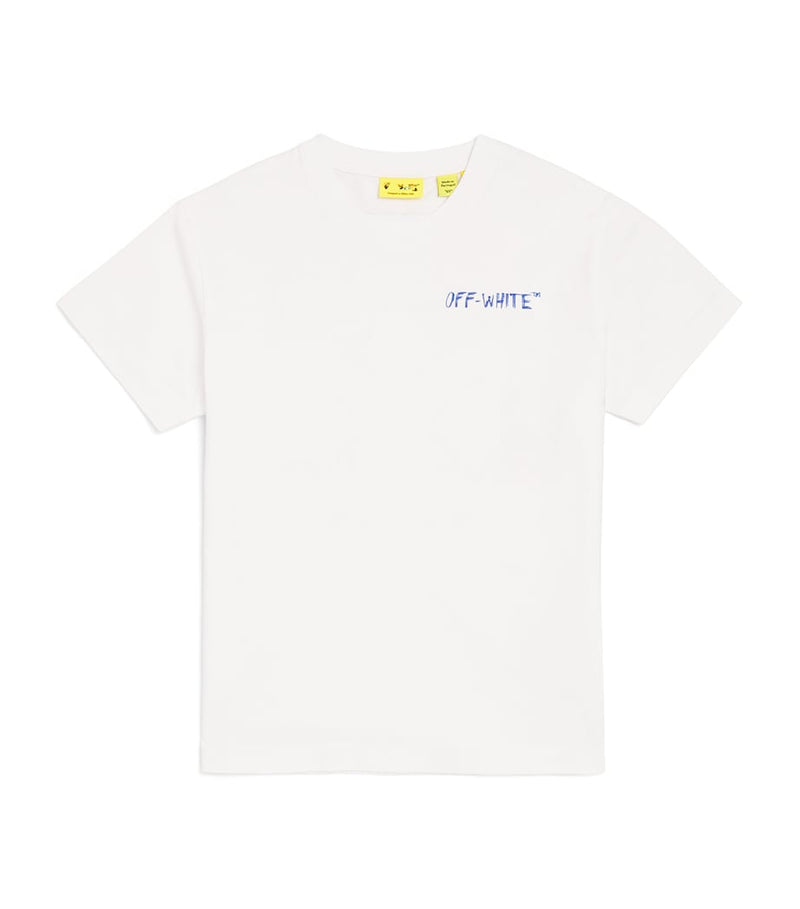 Off-White Kids Cotton Arrows T-Shirt for ages 4-12+ years, imported from the UK