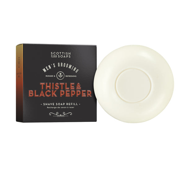 Scottish Fine Soaps shaving soap Thistle & Black Pepper 100g (British brand)