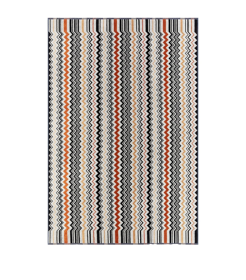 Missoni Home cotton bath sheet with zigzag pattern, 100cm x 150cm, imported from the UK