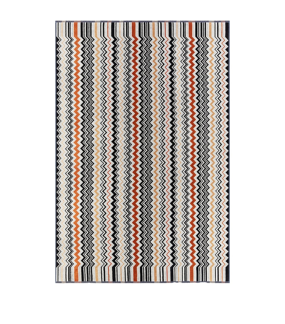 Missoni Home cotton bath sheet with zigzag pattern, 100cm x 150cm, imported from the UK