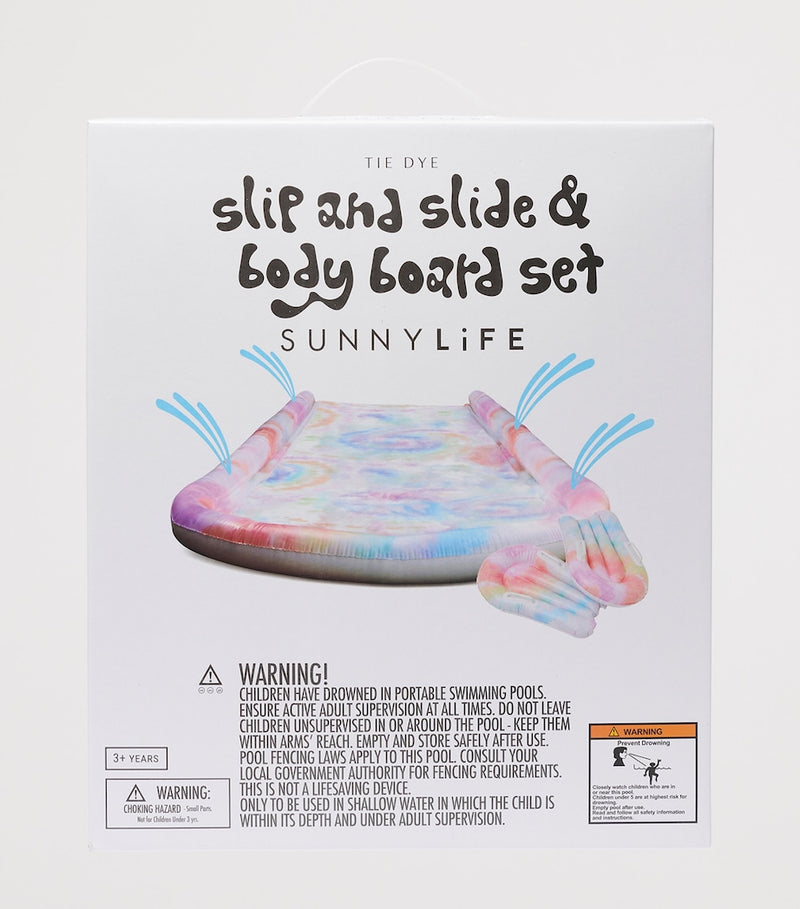 Sunnylife kids tie dye slip slide body board set (British brand)