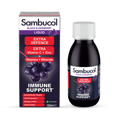 Sambucol Extra Defence Black Elderberry Liquid Supplement 120ml