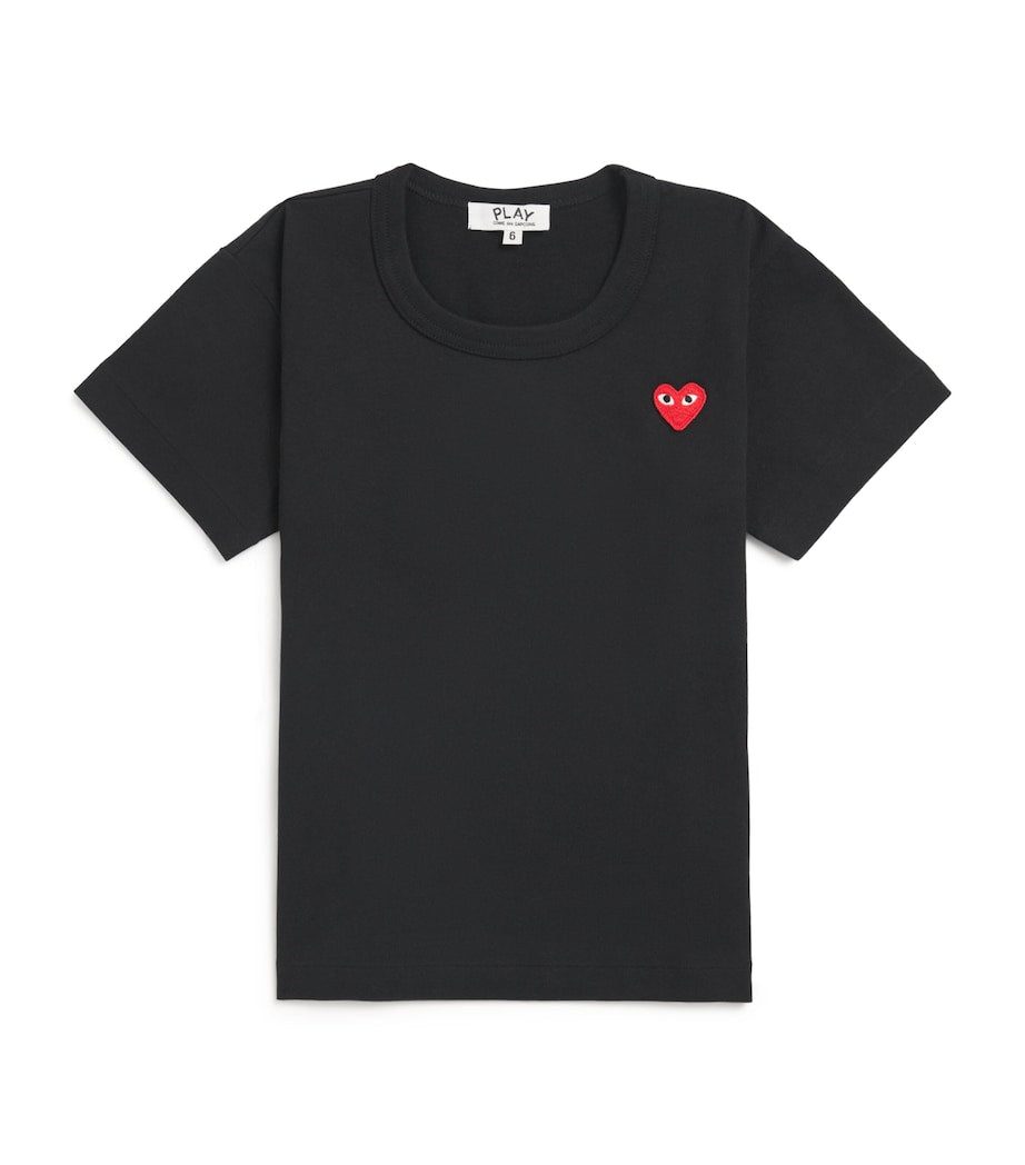 Comme Des Garçons cotton heart logo T-shirt for kids 2-6 years - British product