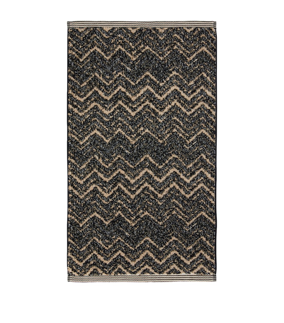 Missoni Home Azul guest towel, chevron pattern, 70cm x 40cm, imported from the UK