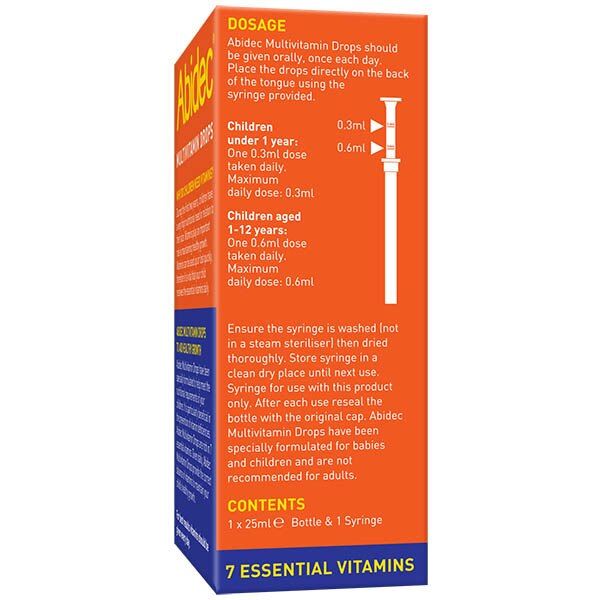 Abidec Multivitamin Drops for Babies & Children 25ml - McGrocer