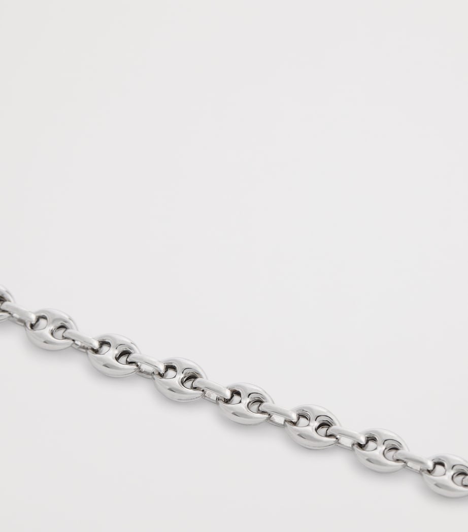 Tateossian Sterling Silver Marine Link Chain Bracelet (British brand)