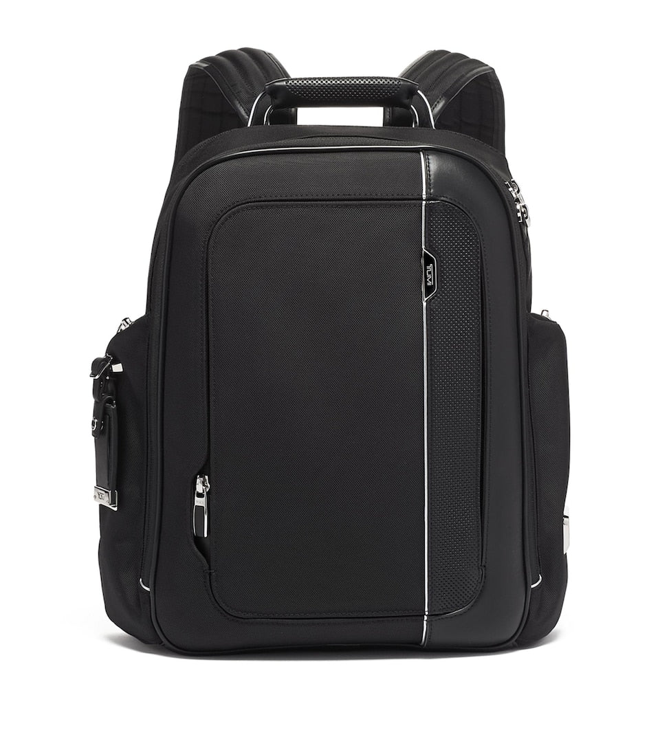Sleek Backpack with Carbon Fibre Accents and USB Port, 43cm x 30.5cm x 14cm