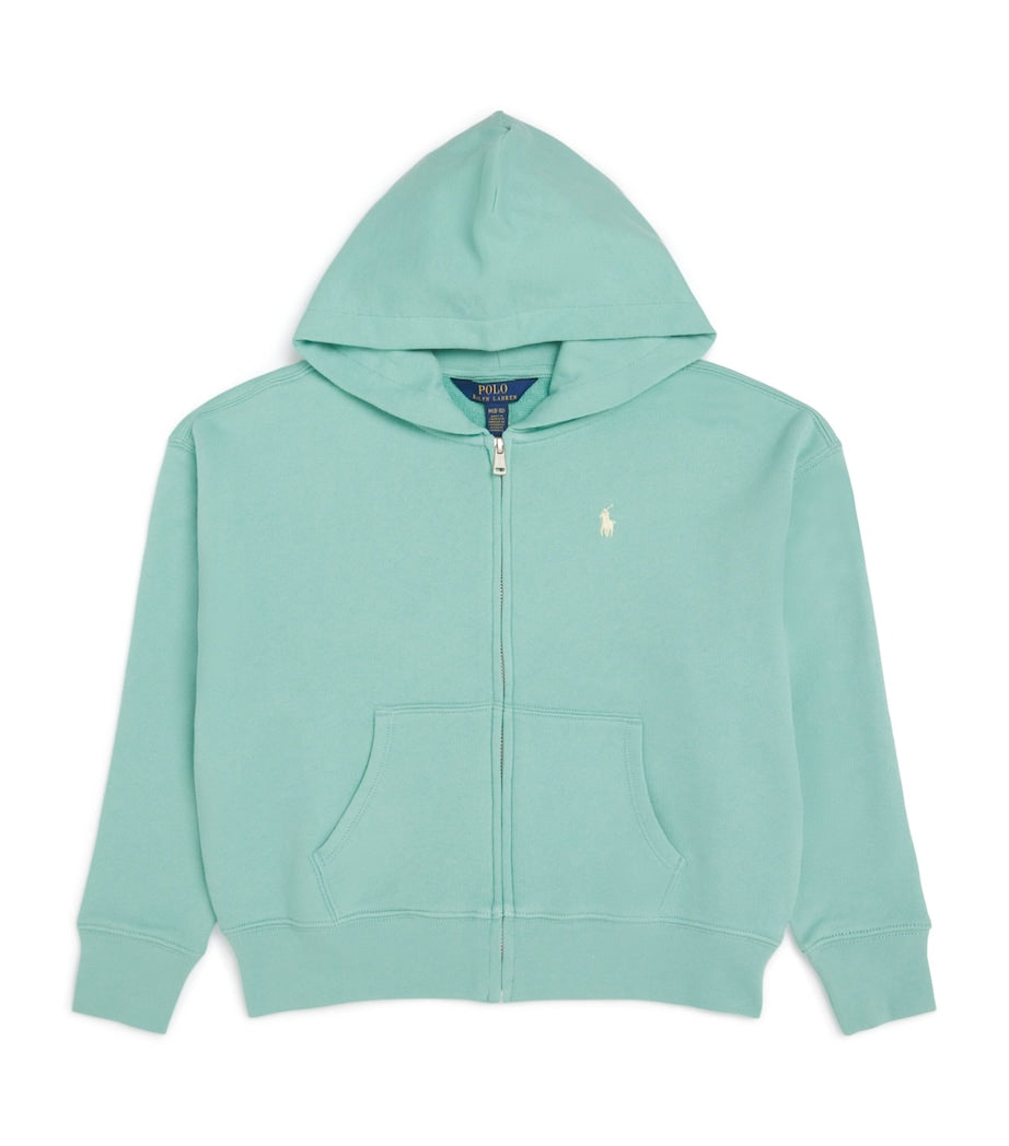 Ralph Lauren Kids Polo Pony Zip-Up Hoodie 7-14 Years, imported from the UK