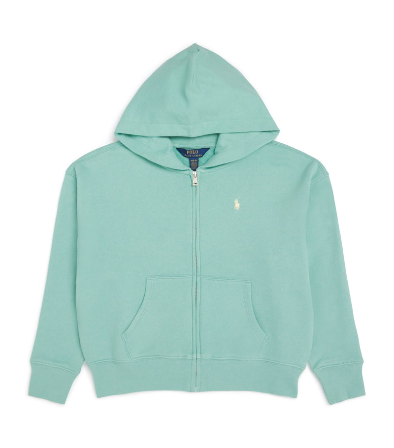 Ralph Lauren Kids Polo Pony Zip-Up Hoodie 7-14 Years, imported from the UK