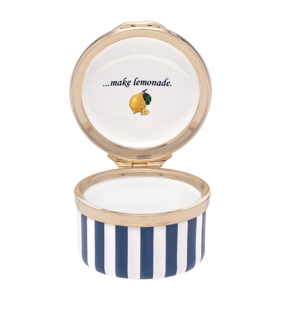 Halcyon Days When Life Gives You Lemons enamel box, UK version
