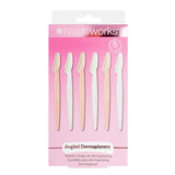 Brushworks Angled Dermaplaners Pack of 6 - British product