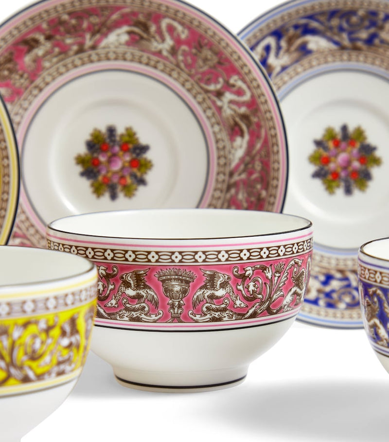 Wedgwood Set of 6 Florentine Tea Bowls and Saucers