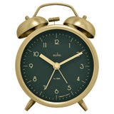 Acctim Aksel Double Bell Alarm Clock - Brass - McGrocer