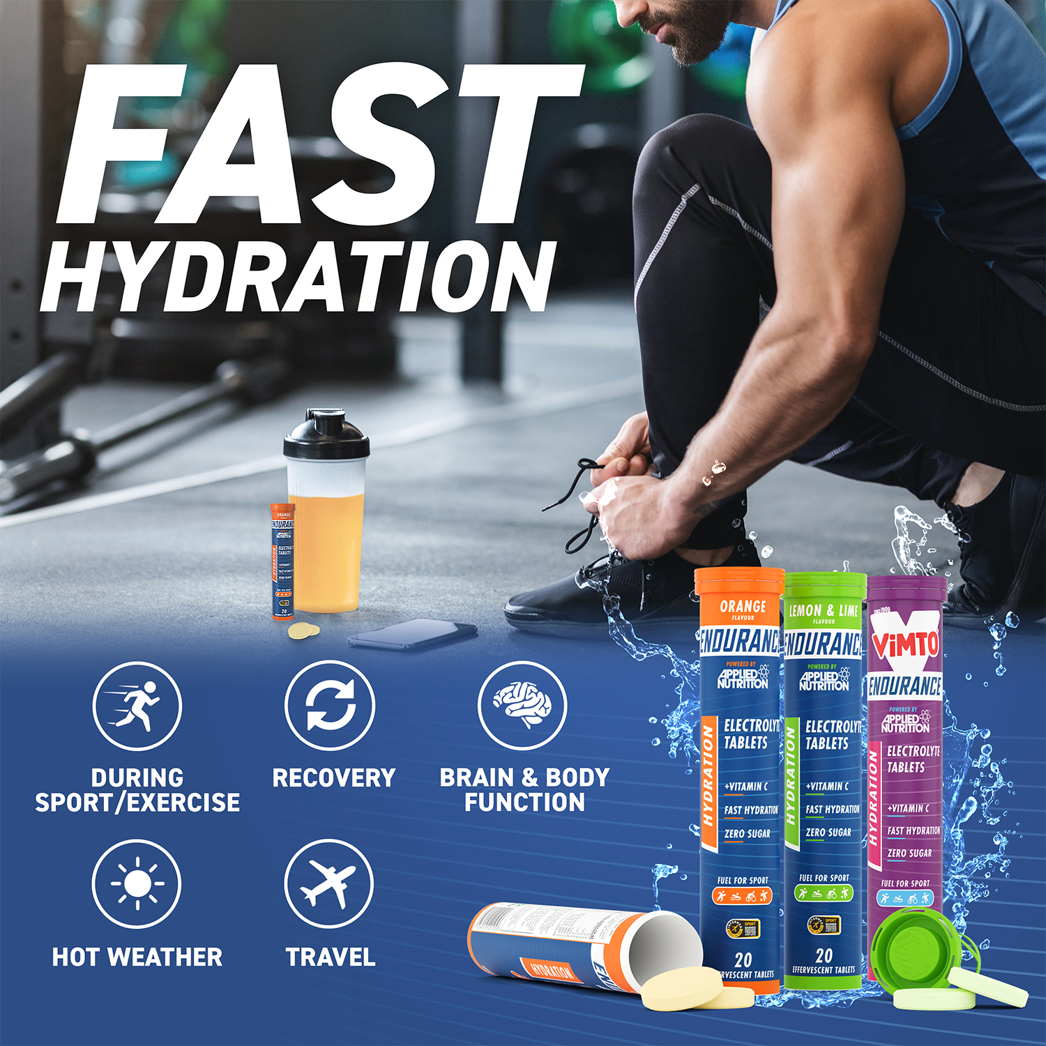 Applied Nutrition Electrolyte Hydration Effervescent Vimto® 20 Tablets