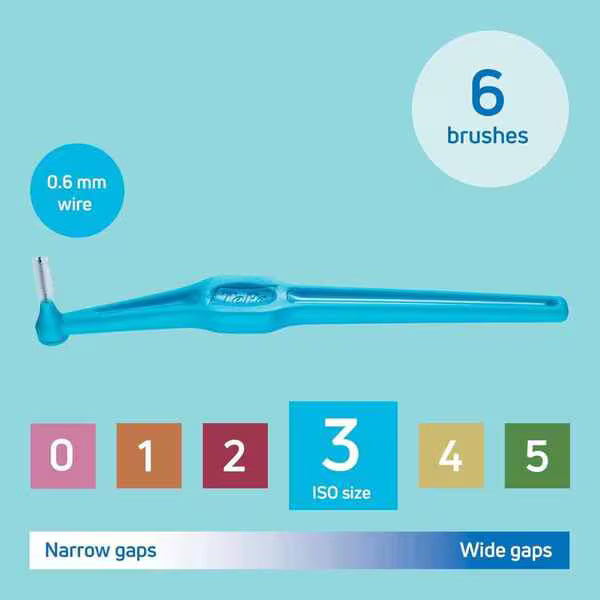 TePe Angle Interdental Brush Blue Angled Head British brand