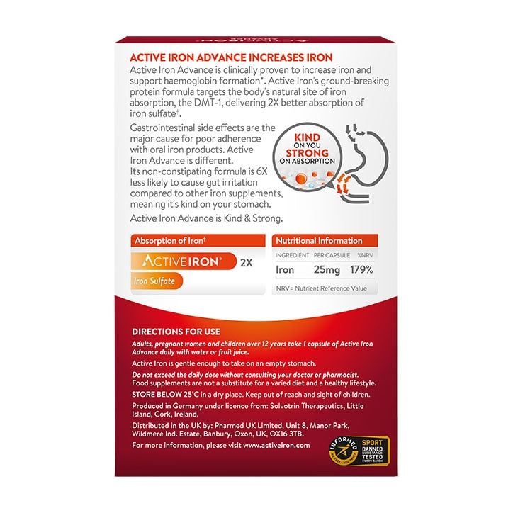 Active Iron Advance 25mg 30 Capsules - McGrocer