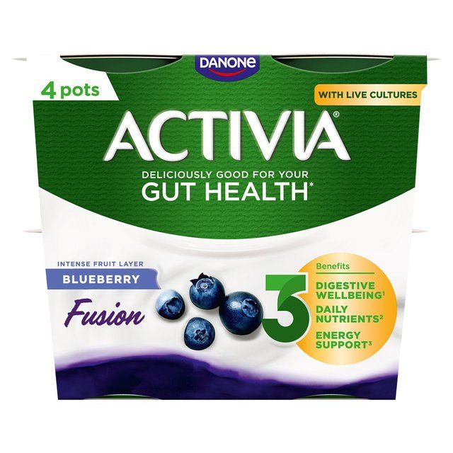 Activia Blueberry Acai Fusions Yoghurt    4 x 120g - McGrocer