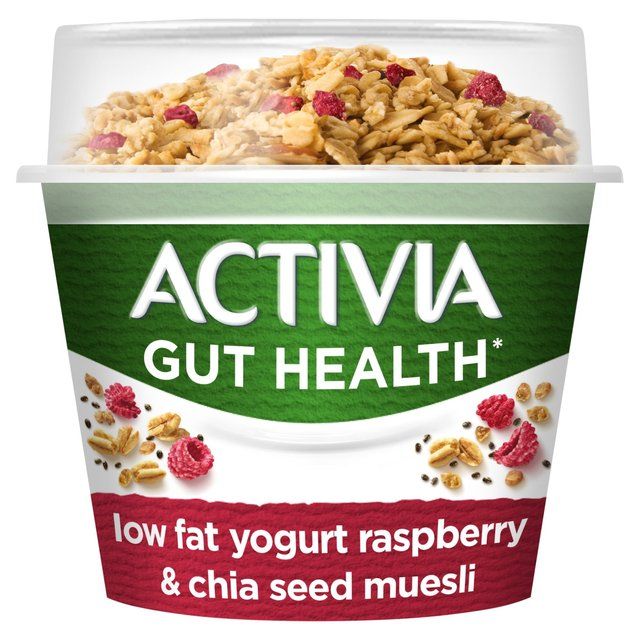 Activia Raspberry & Chia Seed Museli Breakfast Pot Low Fat Yoghurt   165g - McGrocer