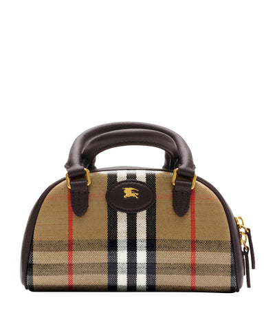 Burberry Mini Canvas Highlands Bowling Bag
