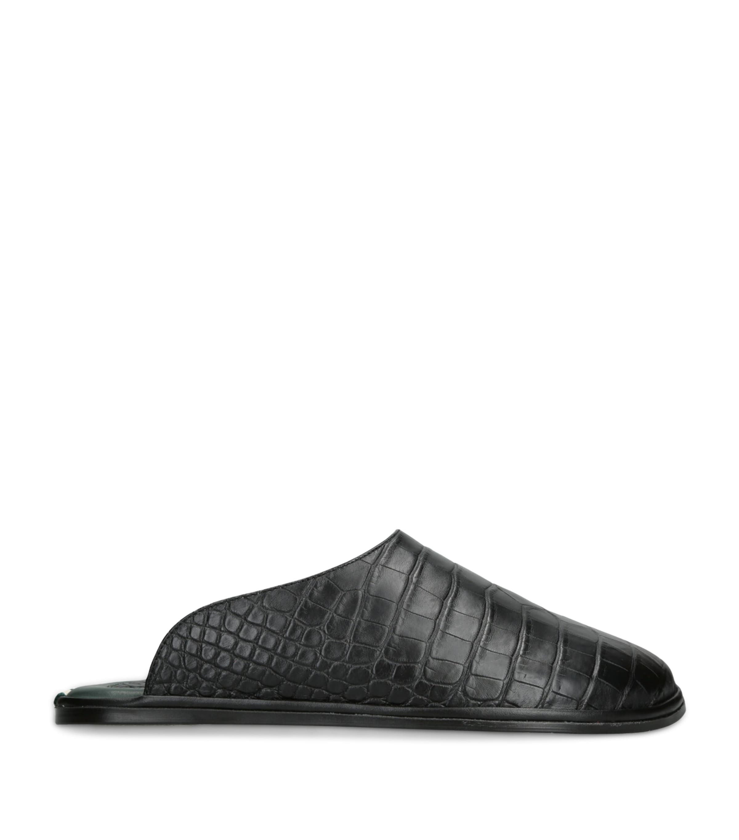 Brotini alligator leather mules - British product