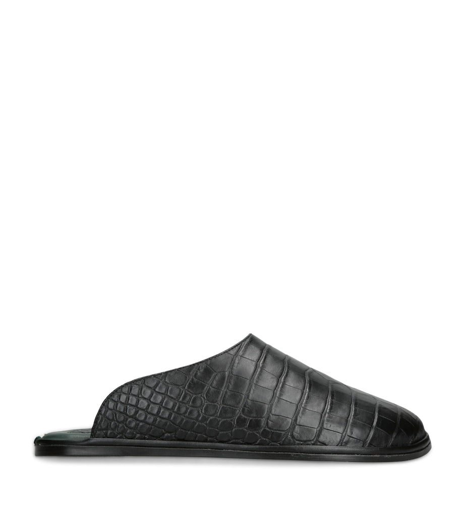 Brotini alligator leather mules - British product