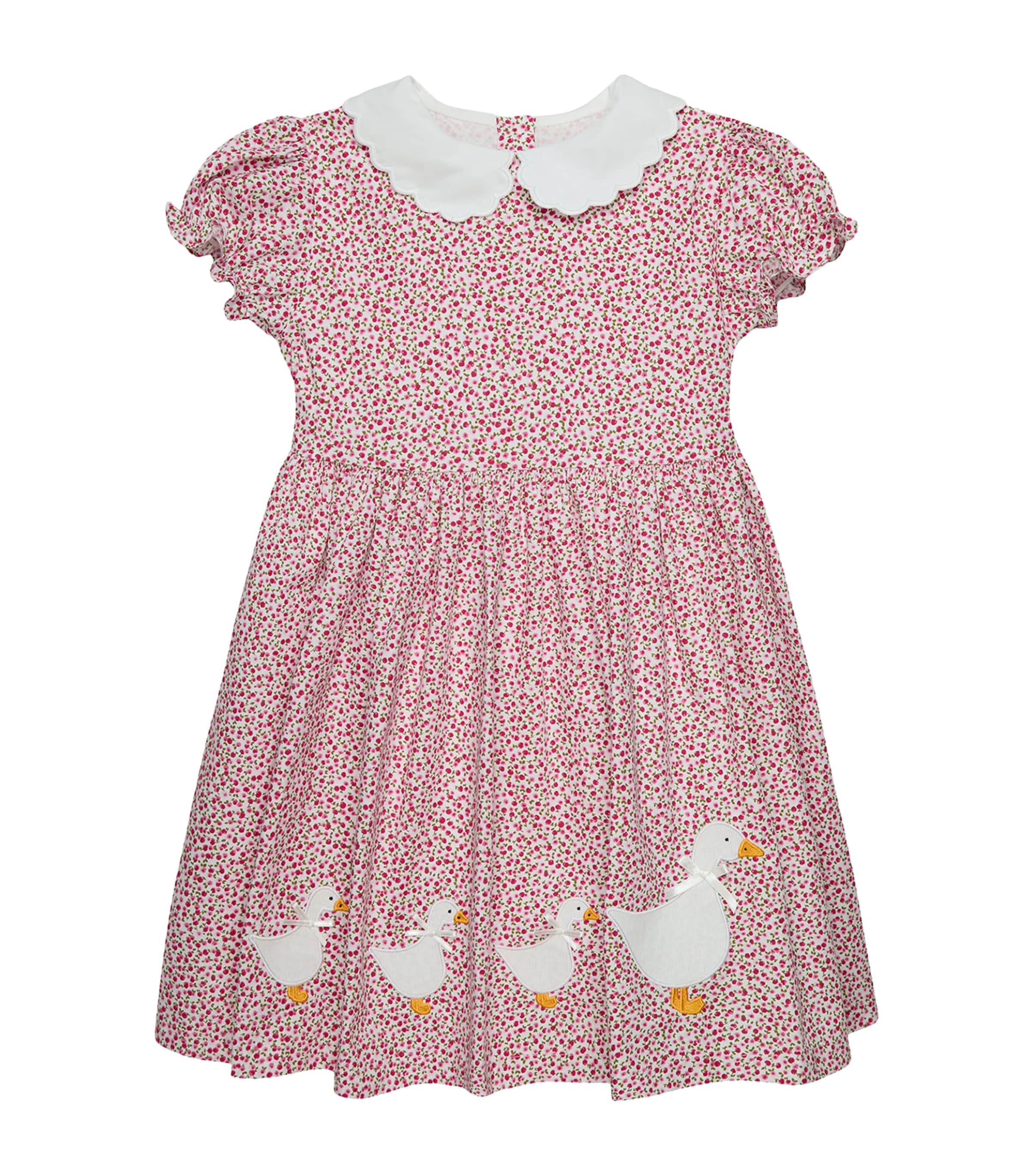 Trotters ditsy duck-appliqué children's dress 6-10 years (British brand)