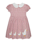 Trotters ditsy duck-appliqué children's dress 6-10 years (British brand)