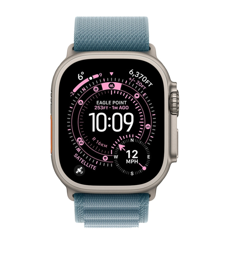 Apple Watch Ultra 3 Natural with Light Blue Alpine Loop smartwatch 49mm Medium - British product