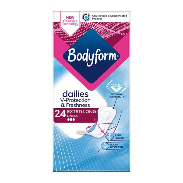 Bodyform Dailies panty liners 24 pack - British product