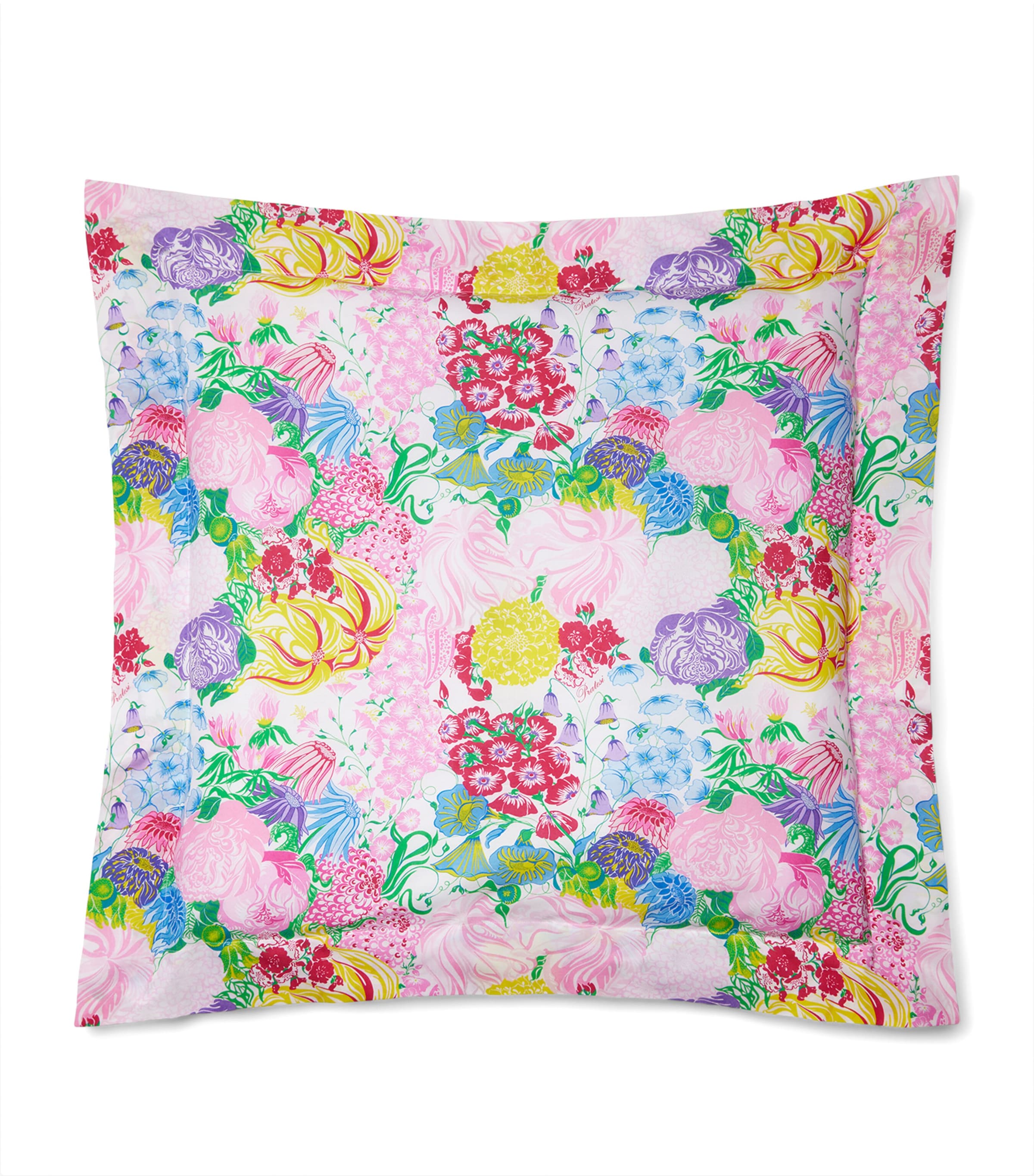Pratesi Millefiori square pillowcase 65cm x 65cm, imported from the UK