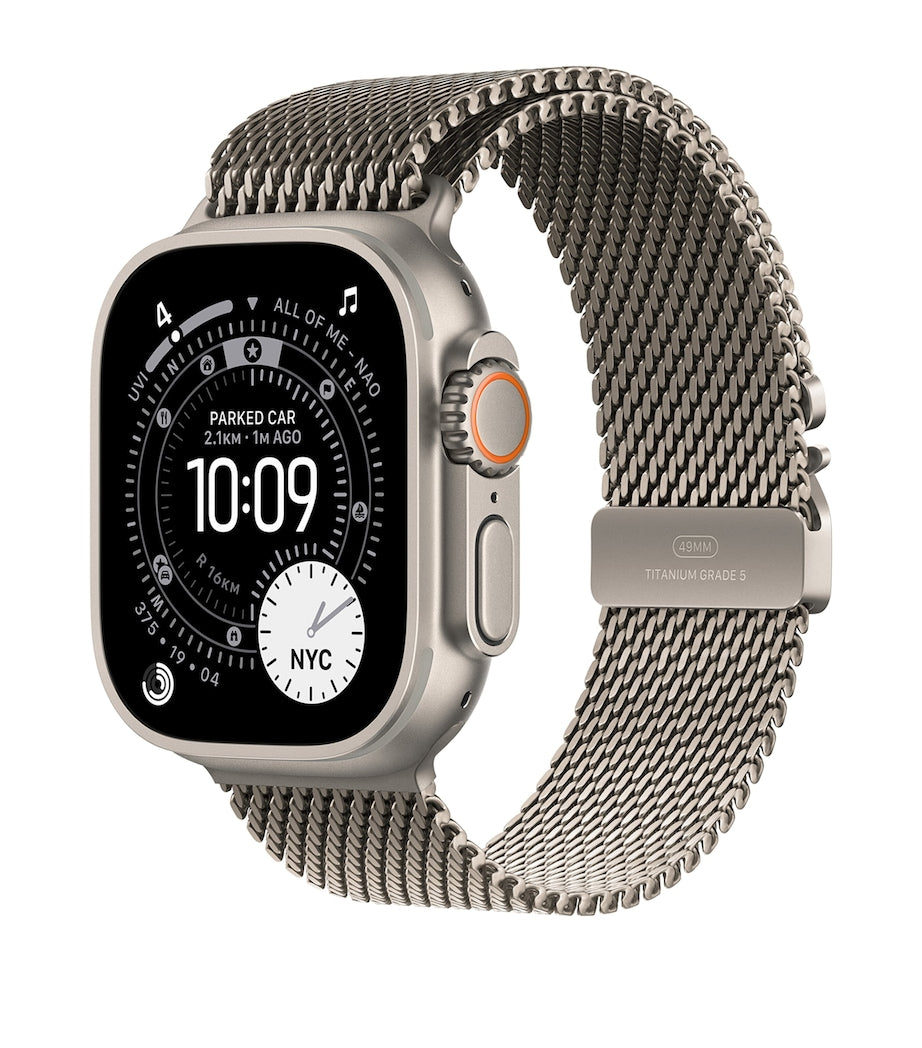 Apple Watch Ultra 3 Natural Titanium Milanese Loop smartwatch 49mm - British product