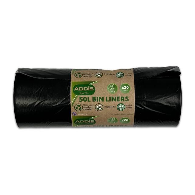 Addis 50l Degradable Eco Kitchen Waste Bin Liners   20 per pack - McGrocer
