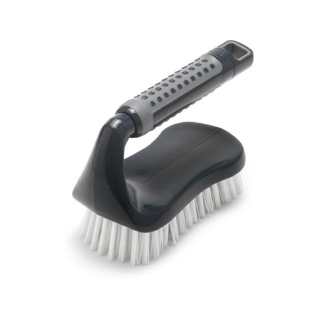 Addis Metallic Graphite New ComfiGrip Floor Iron Scrub Brush - McGrocer