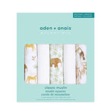 Aden+Anais essentials 5 pack cotton muslin squares tanzania   5 per pack - McGrocer