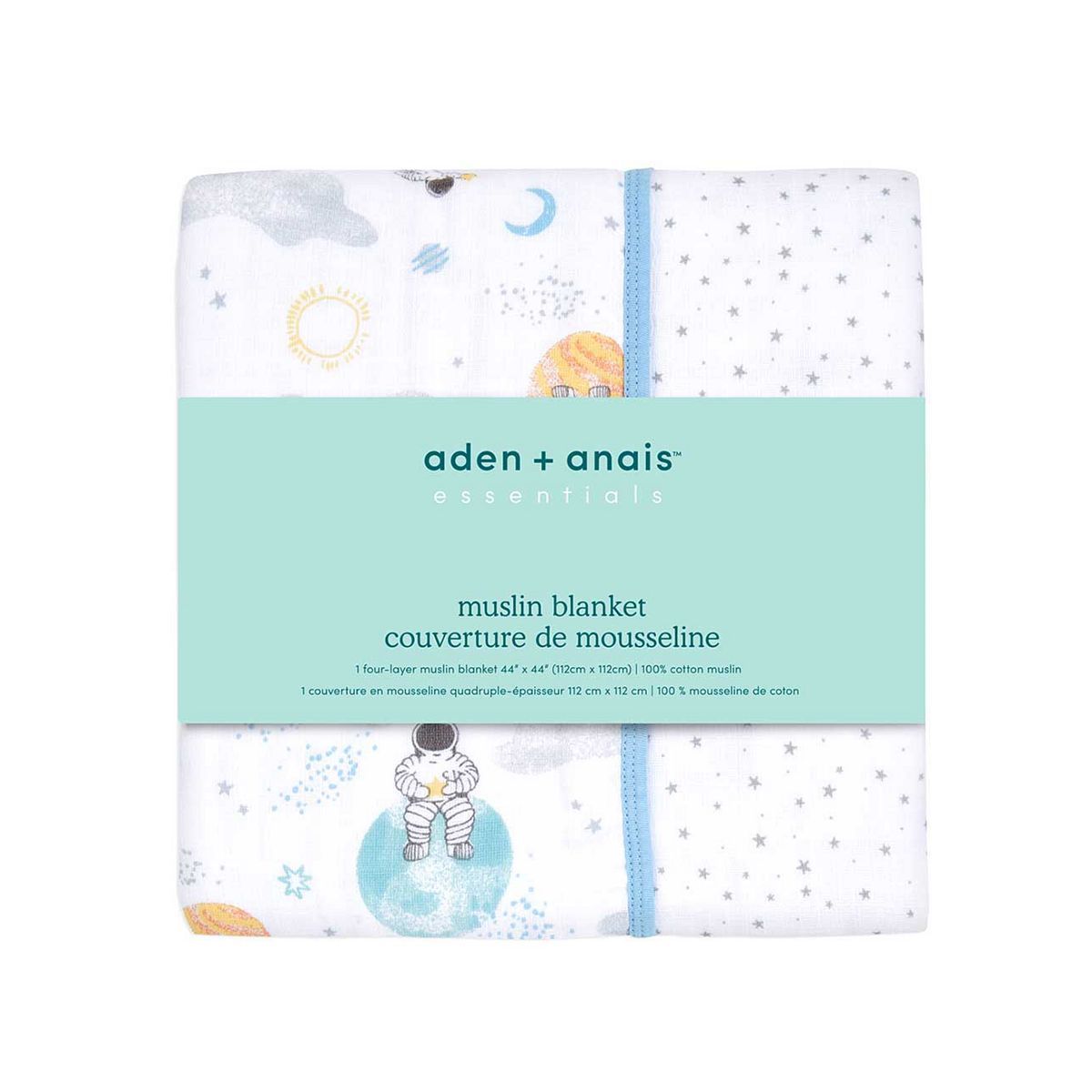 aden + anais™ Essentials Cotton Muslin Blanket - Space Explorers - McGrocer