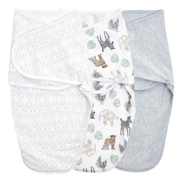 Aden+Anais essentials easy swaddle wrap 1.0 TOG 3 pack toile (4-6months)   3 per pack - McGrocer