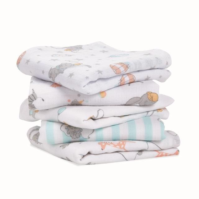 Aden + Anais Muslin Squares Dumbo   5 per pack - McGrocer