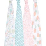 Aden + Anais Muslin Swaddle Blankets Tropicalia   4 per pack - McGrocer