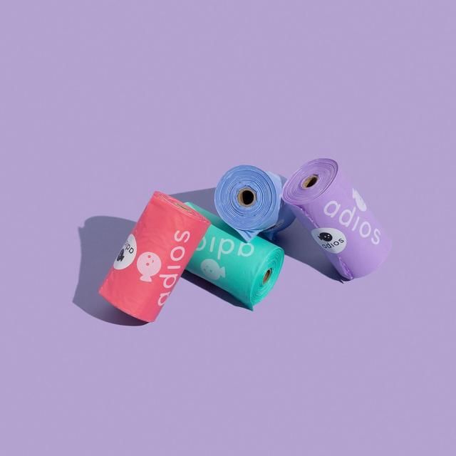 Adios Compostable Dog Poo Bags - Rainbow    120 per pack - McGrocer