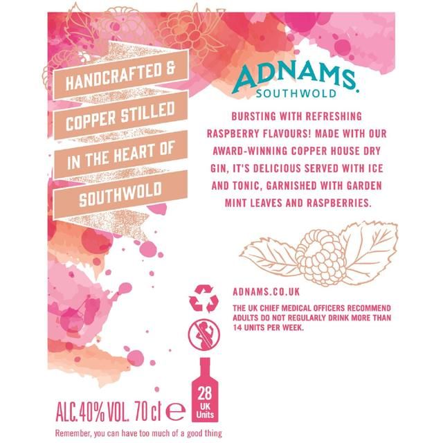 Adnams Copper House Pink Gin   70cl - McGrocer