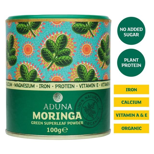 Aduna Moringa Organic Green Superleaf Powder    100g - McGrocer