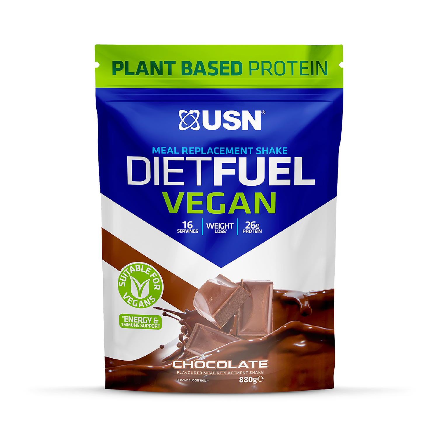 USN Diet Fuel Vegan Meal Replacement Shake Vanilla 880g - 998592