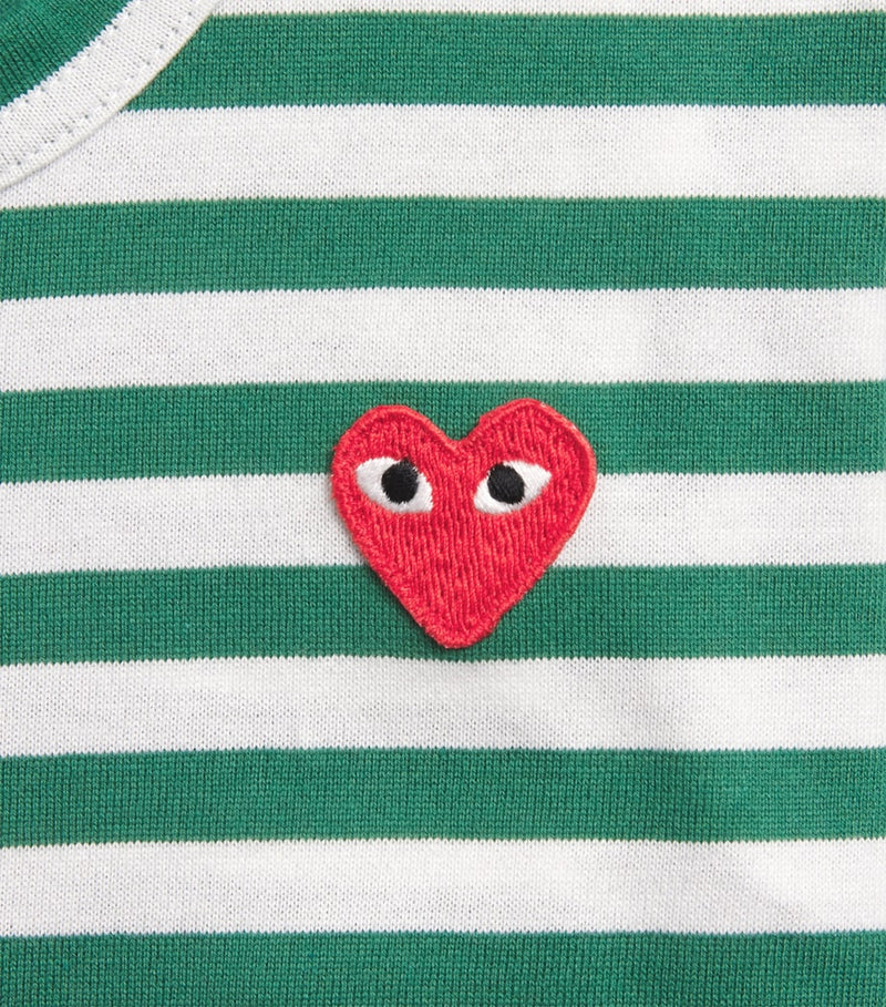 Comme Des Garçons stripe heart logo T-shirt for children 2-6 years - British product