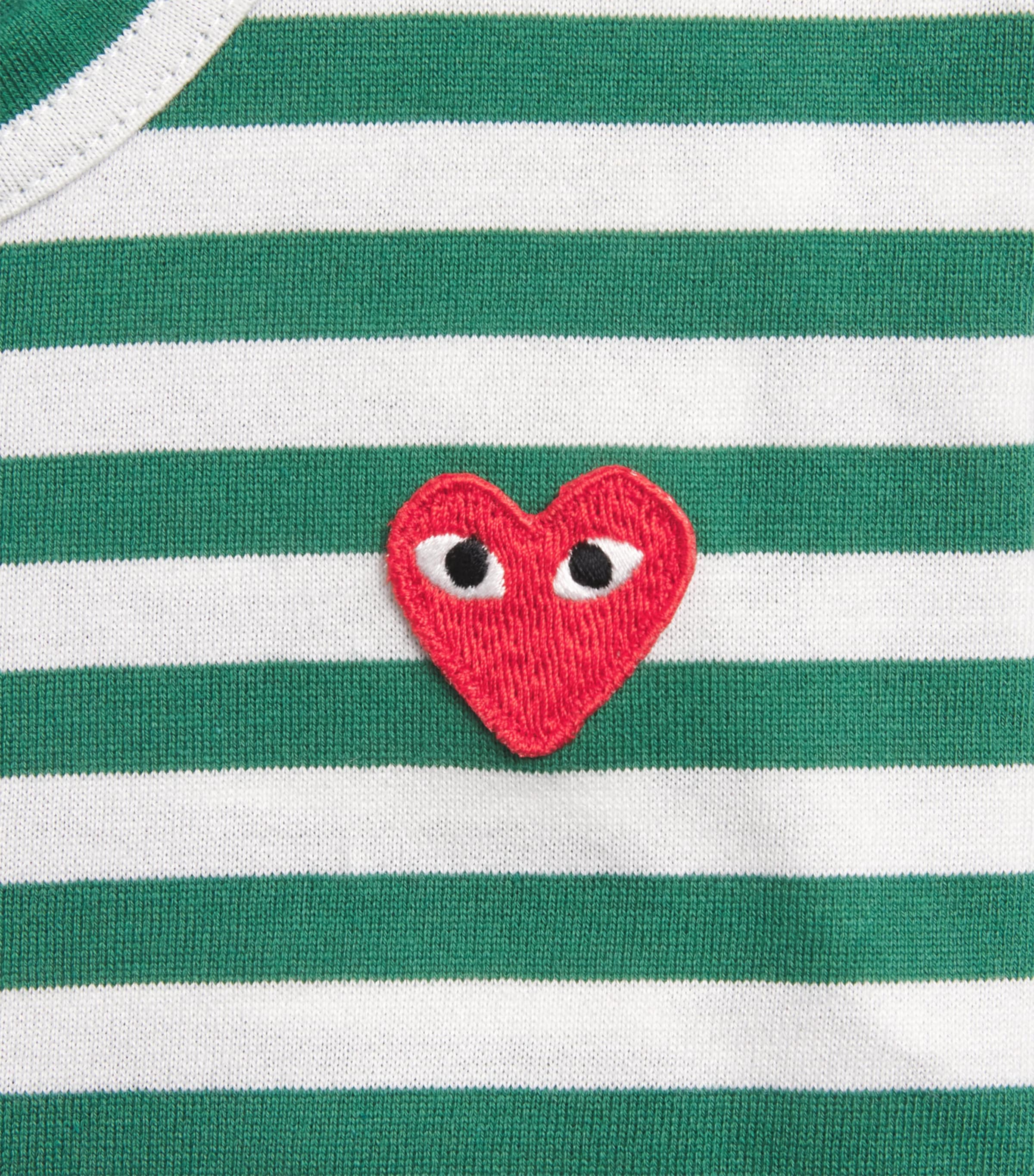 Comme Des Garçons stripe heart logo T-shirt for children 2-6 years - British product